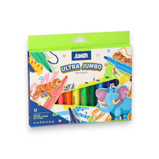 Picture of JUNIOR FELT TIP MARKERS JUMBO X12